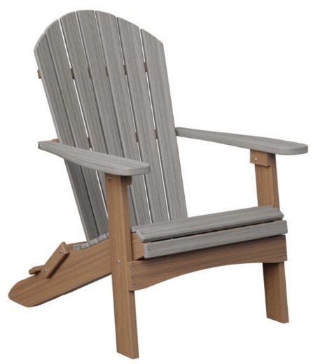 Berlin Gardens Comfo-Back Folding Adirondack Chair (Natural Finish)